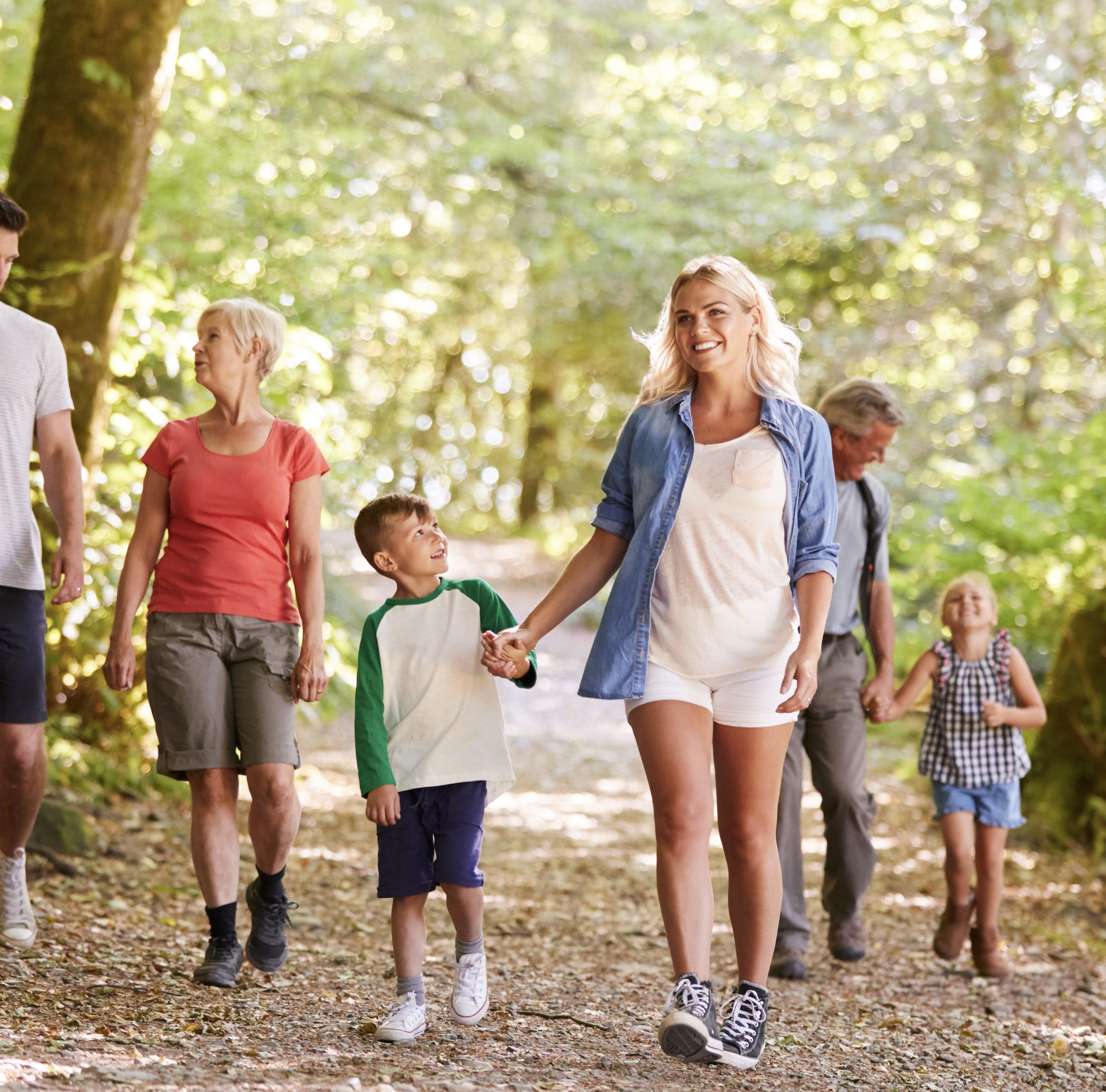 family hiking, boise greenbelt, river walk